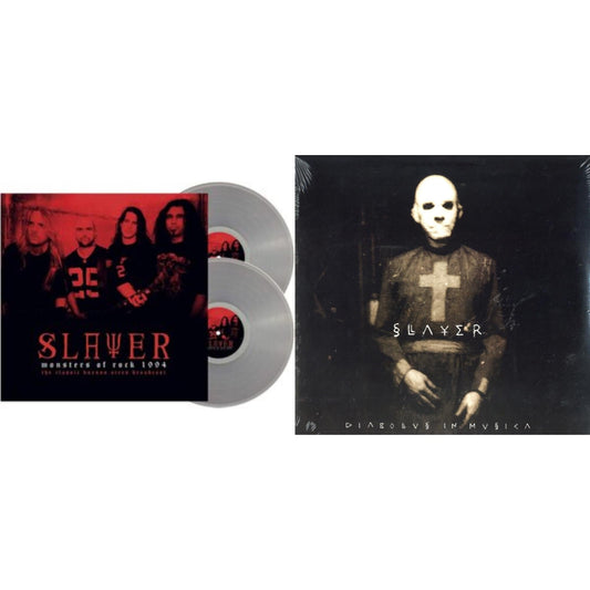 This is a 2 LP Vinyl SKU bundle.
1.This LP Vinyl is brand new.Format: LP VinylMusic Style: ThrashThis item's title is: Diabolus In MusicaArtist: SlayerLabel: AMERICANBarcode: 602537466856Release Date: 12/17/2013
2.This LP Vinyl is brand new.