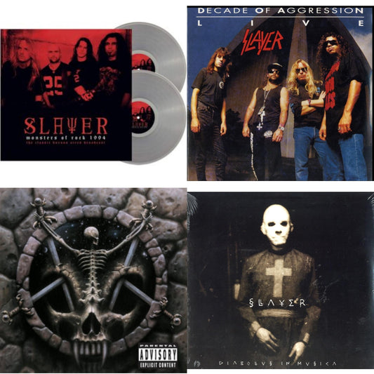 This is a 4 LP Vinyl SKU bundle.
1.This LP Vinyl is brand new.Format: LP VinylMusic Style: ThrashThis item's title is: Diabolus In MusicaArtist: SlayerLabel: AMERICANBarcode: 602537466856Release Date: 12/17/2013
2.This LP Vinyl is brand new.