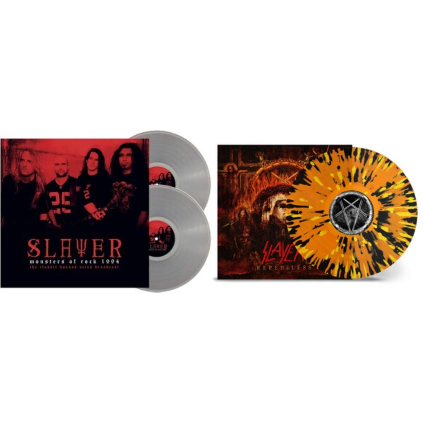 This is a 2 LP Vinyl SKU bundle.
1.This LP Vinyl is brand new.Format: LP VinylMusic Style: ThrashThis item's title is: Repentless (Trans Orange Yellow Black Splatter LP Vinyl)Artist: SlayerLabel: Nuclear BlastBarcode: 727361567033Release Date: 7/19/2024
2.This LP Vinyl is brand new.