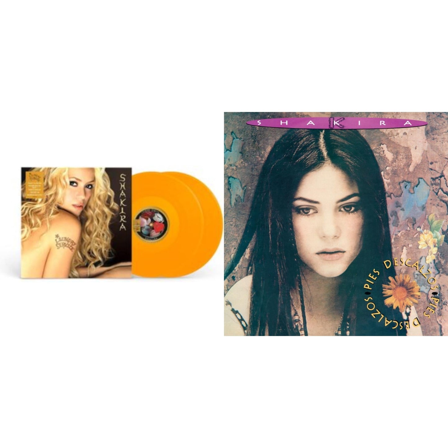 Laundry Service (2LP/Yellow Vinyl) & Pies Descalzos (Vibrant Yellow W/ Red Swirl Marble LP Vinyl)
