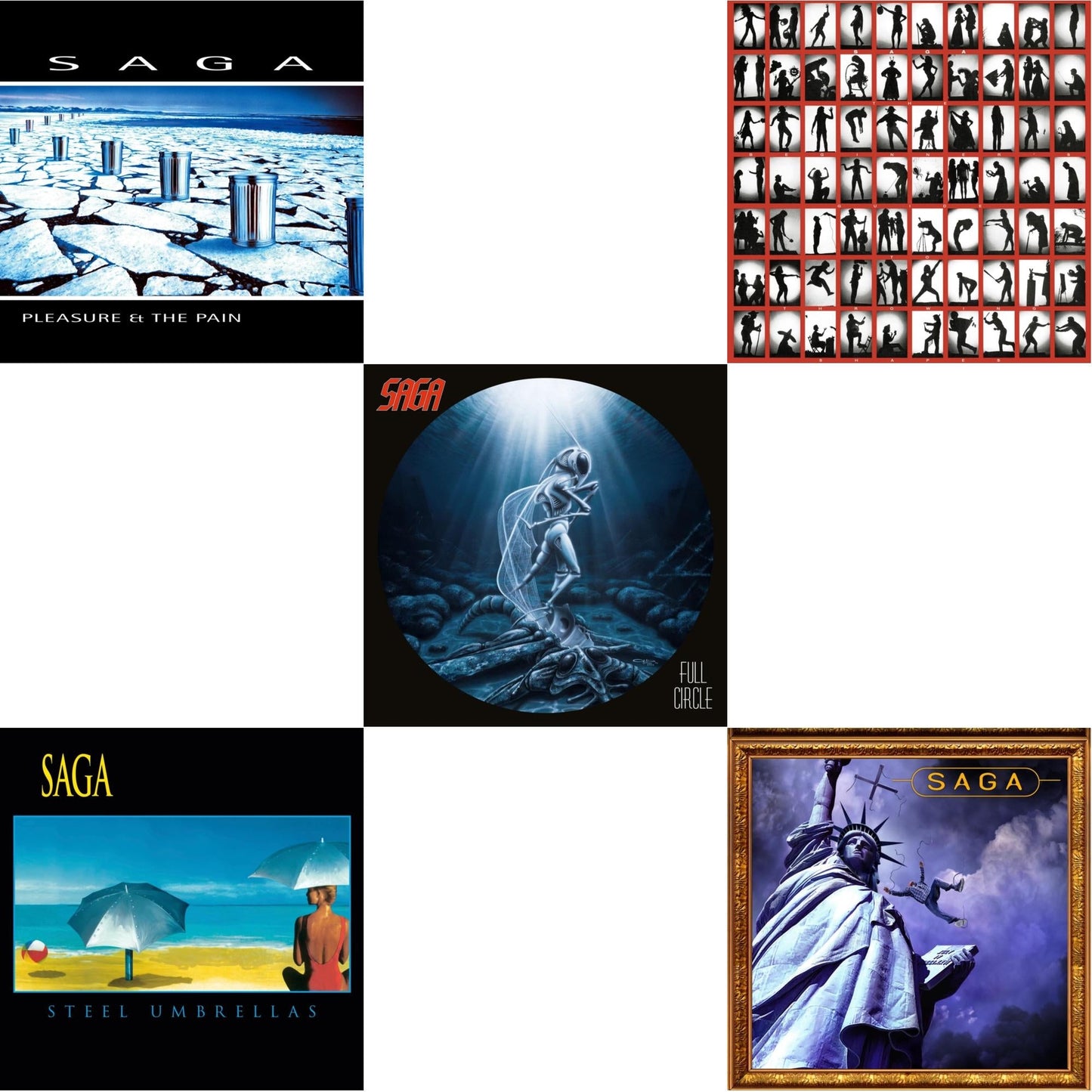 This is a 5 LP Vinyl SKU bundle.
1.This LP Vinyl is brand new.Format: LP VinylMusic Style: Arena RockThis item's title is: Pleasure & The PainArtist: SagaLabel: EARMUSICBarcode: 4029759155416Release Date: 10/29/2021
2.This LP Vinyl is brand new.