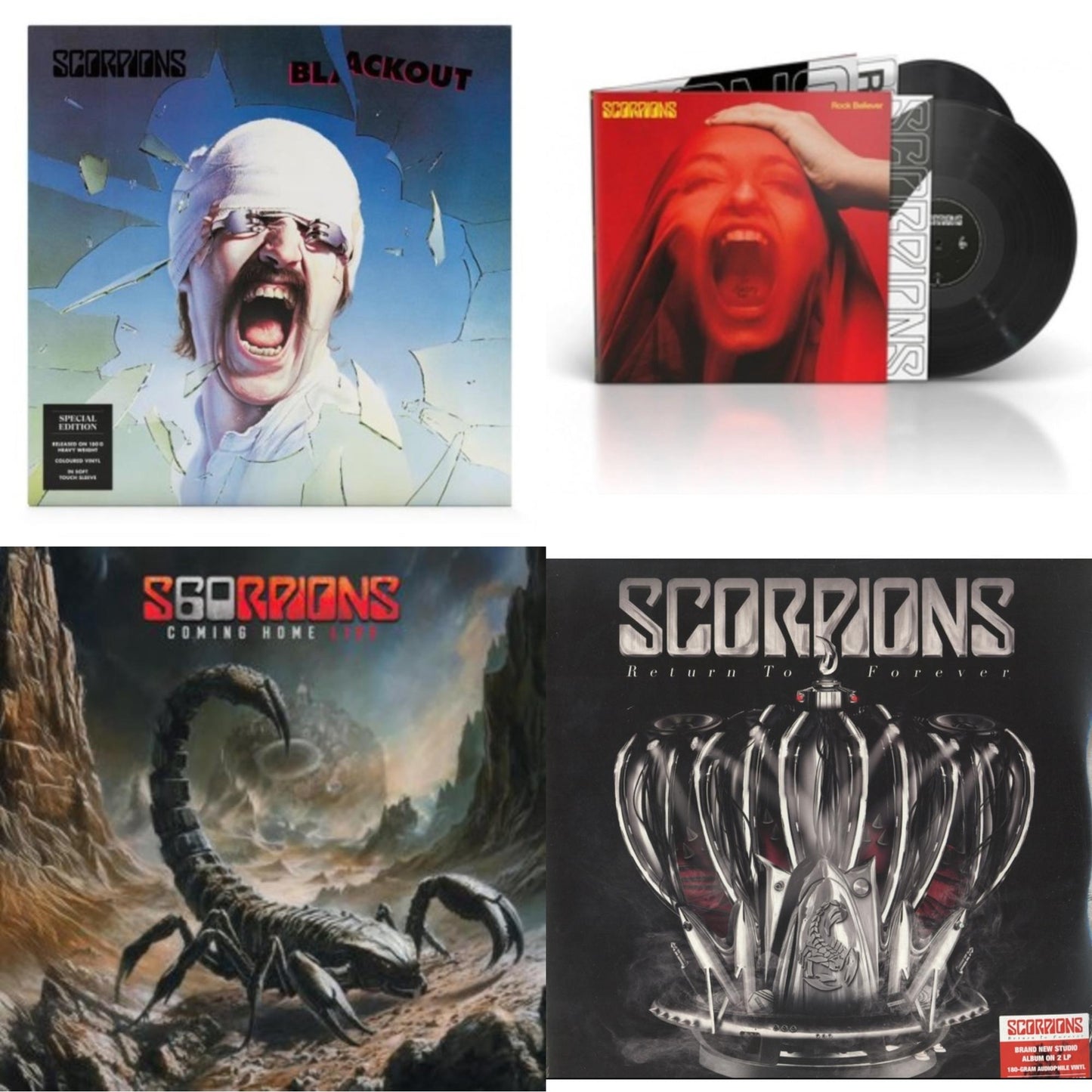 Blackout (Crystal Clear LP Vinyl) & Rock Believer (Deluxe/180G/2LP/Limited) & Coming Home Live (180G/2LP) & Return To Forever (2LP/180G/Dl Card/Gatefold)