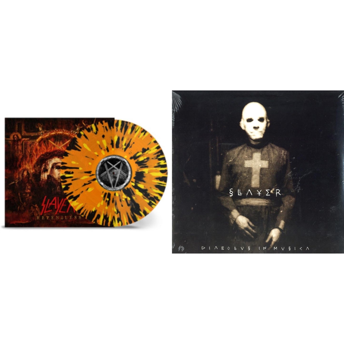 This is a 2 LP Vinyl SKU bundle.
1.This LP Vinyl is brand new.Format: LP VinylMusic Style: ThrashThis item's title is: Diabolus In MusicaArtist: SlayerLabel: AMERICANBarcode: 602537466856Release Date: 12/17/2013
2.This LP Vinyl is brand new.