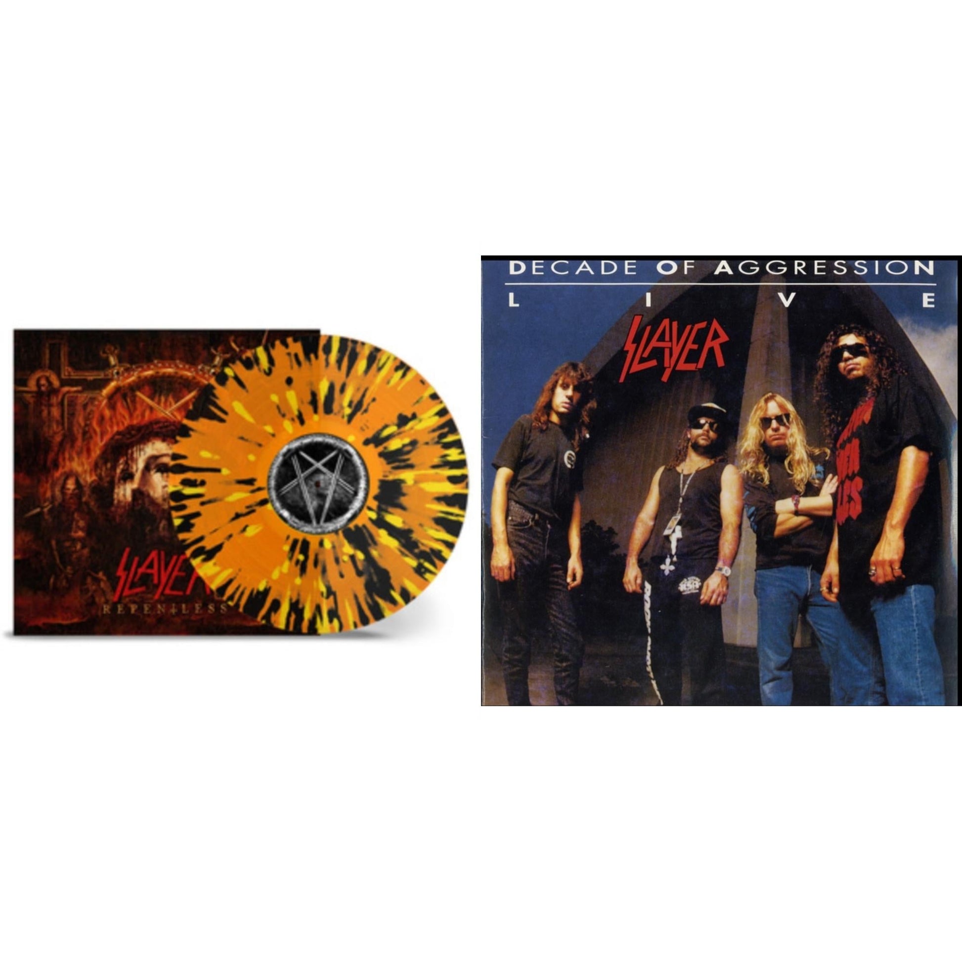 This is a 2 LP Vinyl SKU bundle.
1.This LP Vinyl is brand new.Format: LP VinylMusic Style: ThrashThis item's title is: Live: Decade Of AggressionArtist: SlayerBarcode: 602537467815Release Date: 12/24/2013
2.This LP Vinyl is brand new.