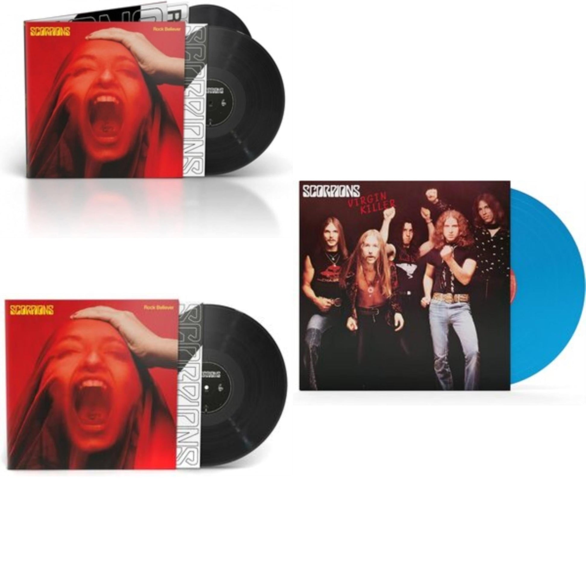 This is a 3 LP Vinyl SKU bundle.
1.This LP Vinyl is brand new.Format: LP VinylMusic Style: Hard RockThis item's title is: Virgin Killer (180G/Sky Blue LP Vinyl)Artist: ScorpionsLabel: BMG RIGHTS MANAGEMENT GMBHBarcode: 4050538875782Release Date: 6/2/2023
2.This LP Vinyl is brand new.