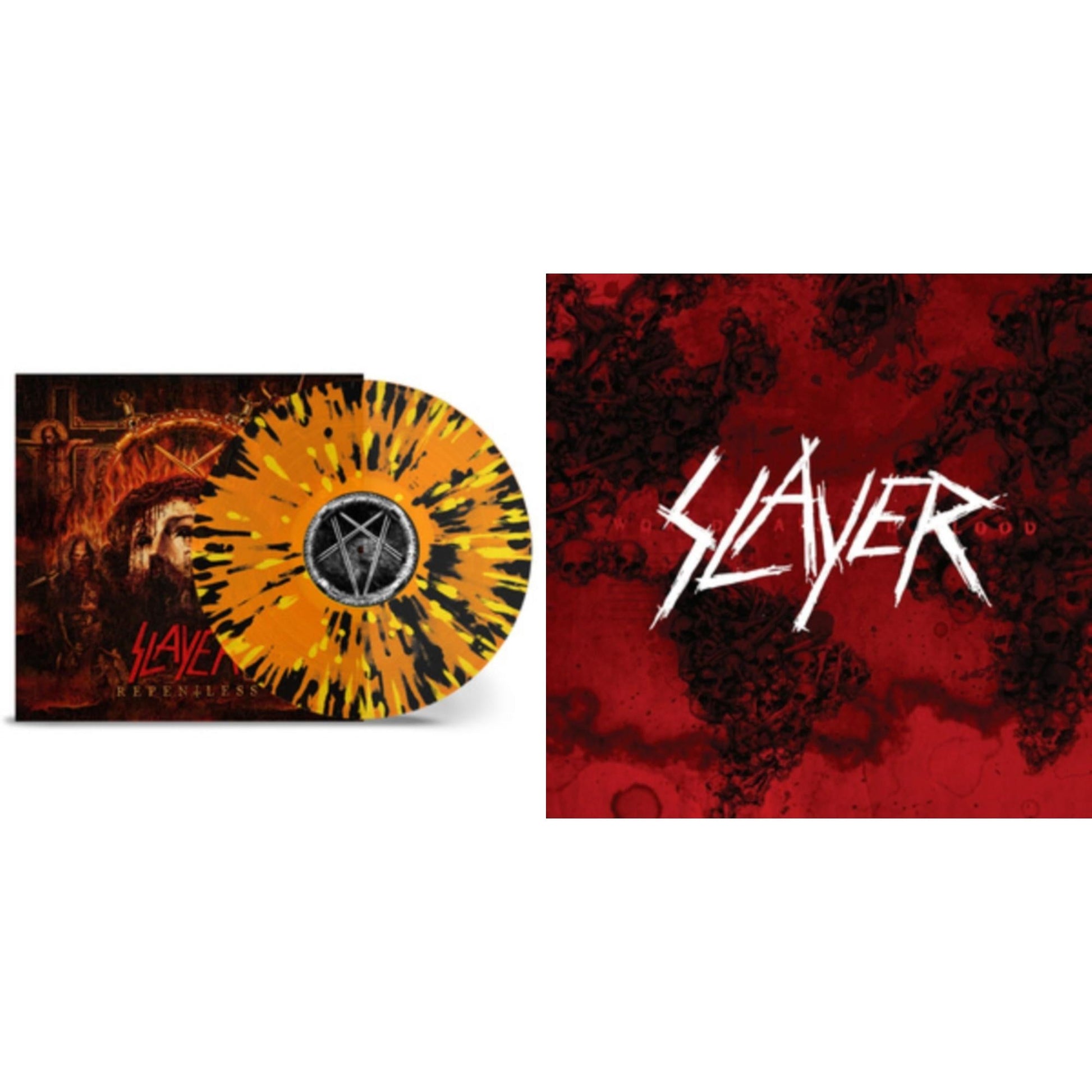 This is a 2 LP Vinyl SKU bundle.
1.This LP Vinyl is brand new.Format: LP VinylMusic Style: ThrashThis item's title is: World Painted BloodArtist: SlayerLabel: AMERICANBarcode: 602537467945Release Date: 12/17/2013
2.This LP Vinyl is brand new.