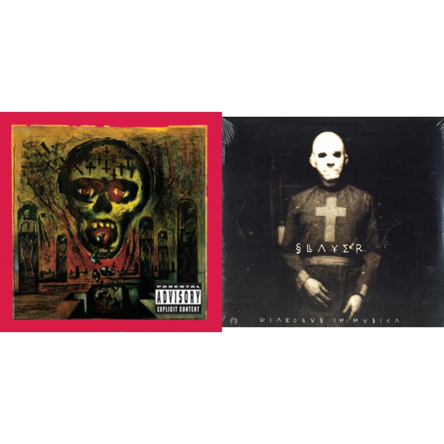 This is a 2 LP Vinyl SKU bundle.
1.This LP Vinyl is brand new.Format: LP VinylMusic Style: ThrashThis item's title is: Diabolus In MusicaArtist: SlayerLabel: AMERICANBarcode: 602537466856Release Date: 12/17/2013
2.This LP Vinyl is brand new.