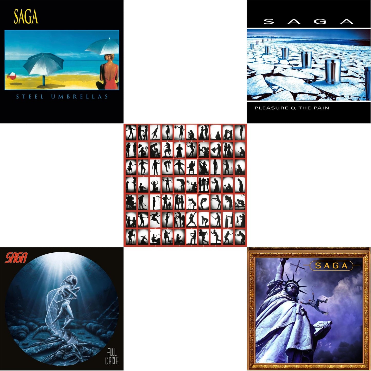 This is a 5 LP Vinyl SKU bundle.
1.This LP Vinyl is brand new.Format: LP VinylMusic Style: AORThis item's title is: Steel UmbrellasArtist: SagaLabel: EARMUSICBarcode: 4029759155393Release Date: 10/29/2021
2.This LP Vinyl is brand new.