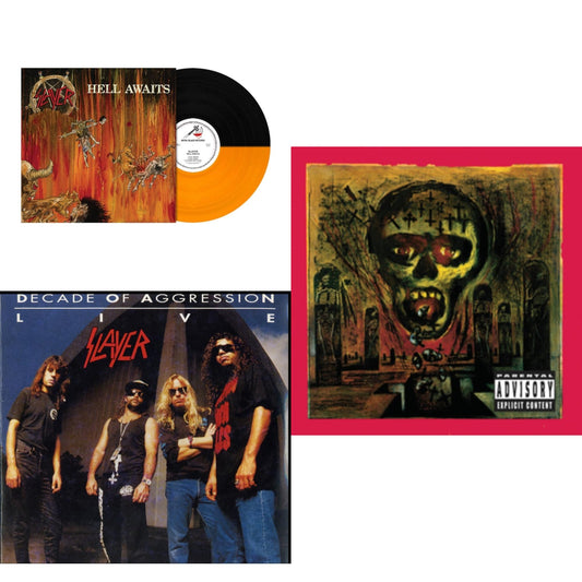Hell Awaits (Transparent Orange & Black Split LP Vinyl) & Live: Decade Of Aggression & Seasons In Abyss