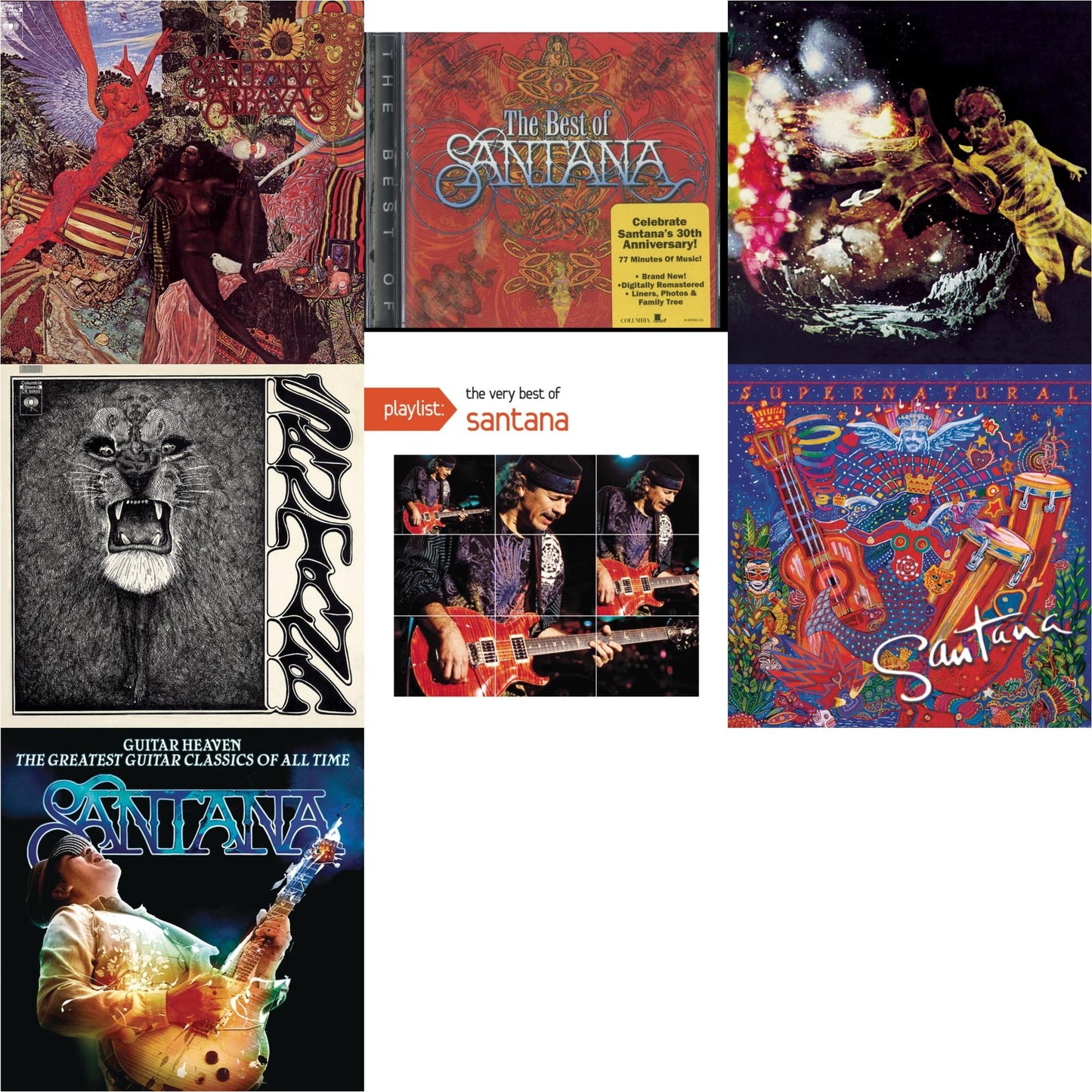 Abraxas & Best Of Santana & Santana Iii & Santana & Playlist: Very Best Of Santana & Supernatural & Guitar Heaven: Greatest Guitar Classics Of All Time