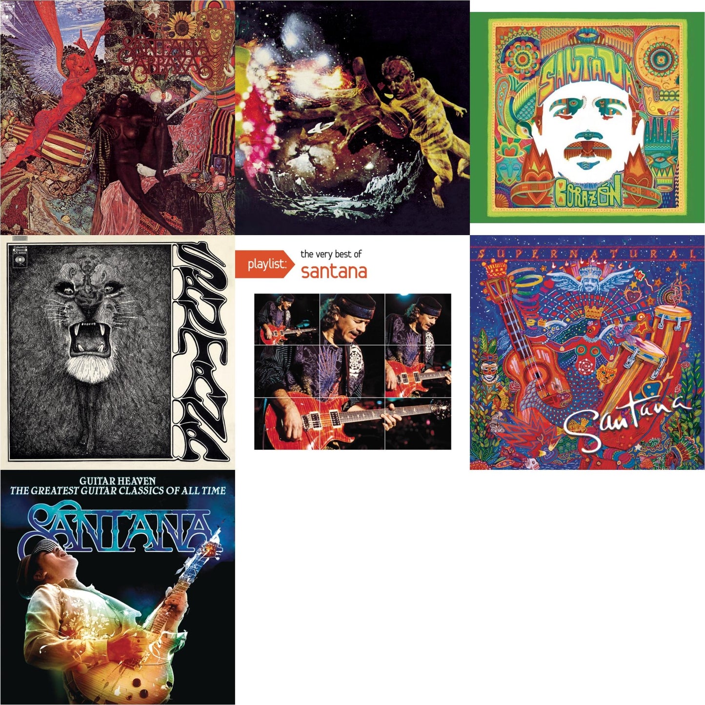 Abraxas & Santana Iii & Corazon & Santana & Playlist: Very Best Of Santana & Supernatural & Guitar Heaven: Greatest Guitar Classics Of All Time
