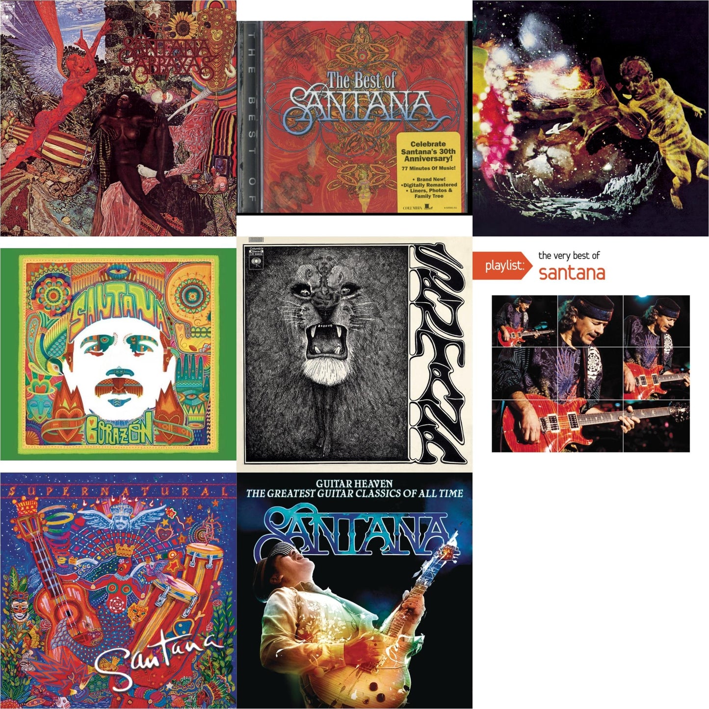 Abraxas & Best Of Santana & Santana Iii & Corazon & Santana & Playlist: Very Best Of Santana & Supernatural & Guitar Heaven: Greatest Guitar Classics Of All Time