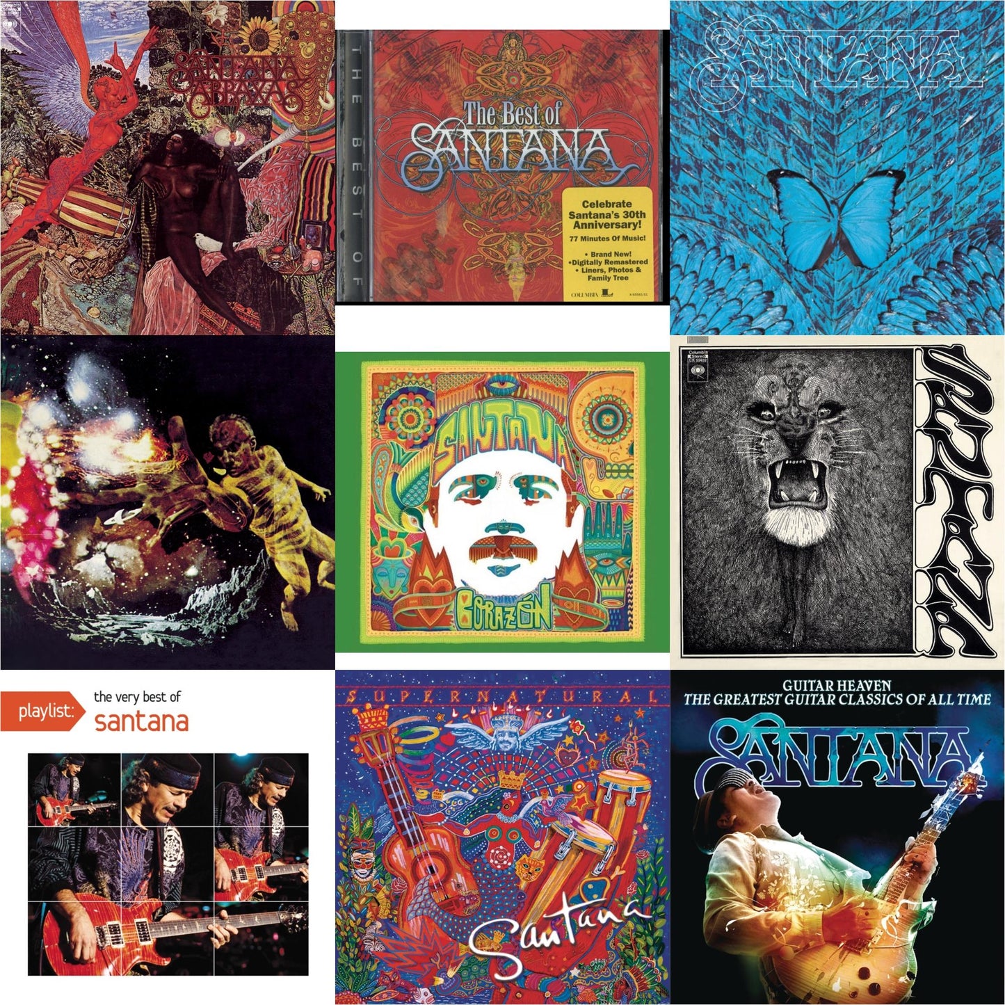 Abraxas & Best Of Santana & Borboletta & Santana Iii & Corazon & Santana & Playlist: Very Best Of Santana & Supernatural & Guitar Heaven: Greatest Guitar Classics Of All Time