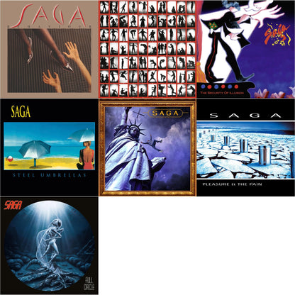 Saga - Behaviour & Beginner's Guide To Throwing Shapes (180G/Remastered) & Security Of Illusion (180G/Remastered) & Steel Umbrellas & Generation 13 (2LP) & Pleasure & The Pain & Full Circle (2021 Reissue)