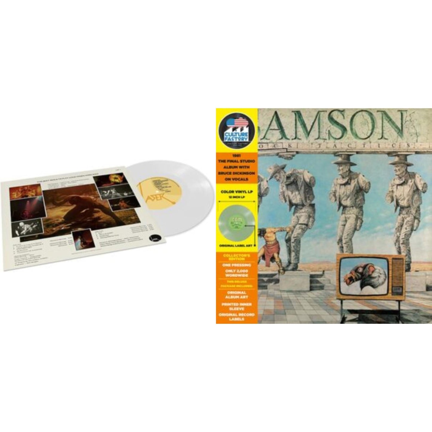 This is a 2 LP Vinyl SKU bundle.
1.This LP Vinyl is brand new.Format: LP VinylMusic Style: Heavy MetalThis item's title is: Survivors (Milky Clear LP Vinyl)Artist: SamsonLabel: CULTURE FACTORYBarcode: 819514012092Release Date: 3/25/2022
2.This LP Vinyl is brand new.