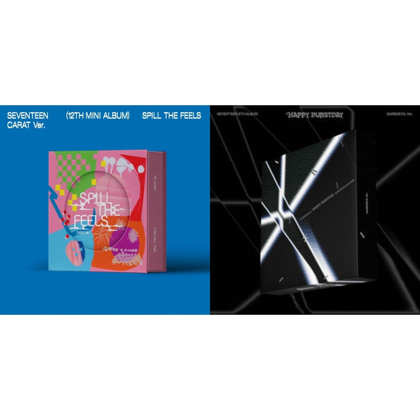Spill The Feels - Seventeen 12Th Mini Album (Carat Ver.) & Seventeen 5Th Album Happy Burstday (Daredevil Ver.)