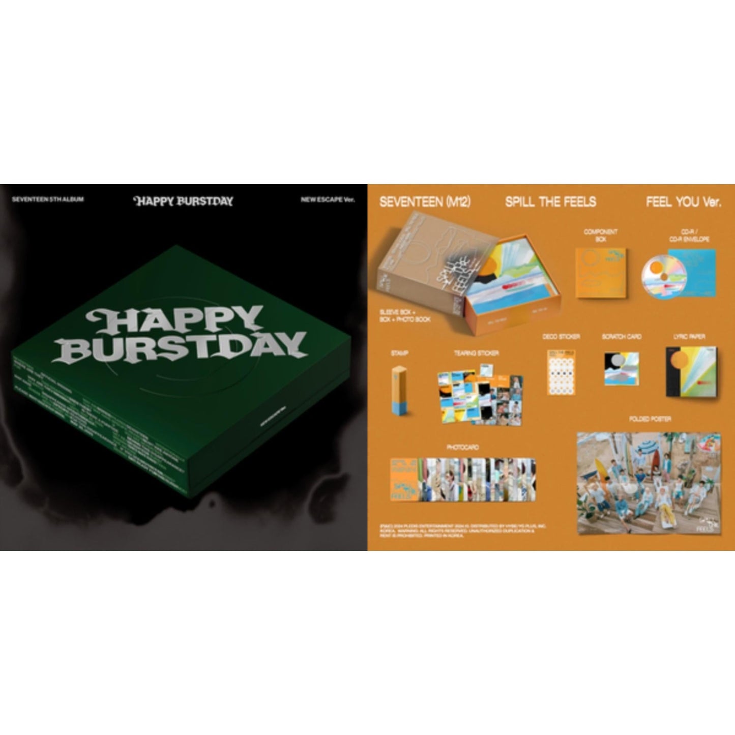 Seventeen 5Th Album Happy Burstday (New Escape Ver.) & Seventeen (12Th Mini Album)