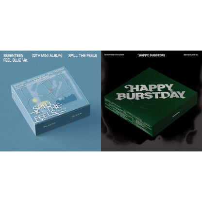 Spill The Feels - Seventeen 12Th Mini Album (Feel Blue Ver.) & Seventeen 5Th Album Happy Burstday (New Escape Ver.)