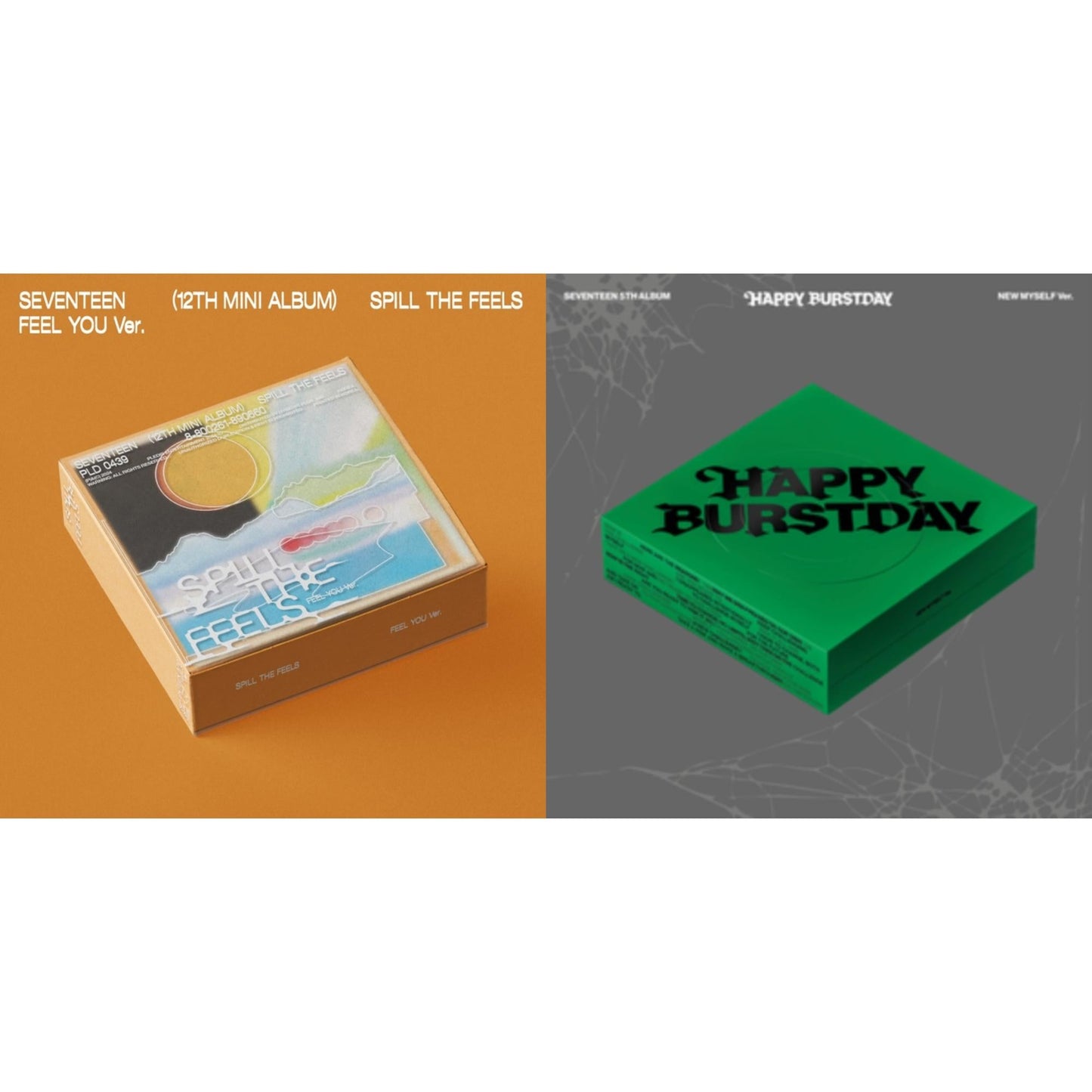 Spill The Feels - Seventeen 12Th Mini Album (Feel You Ver.) & Seventeen 5Th Album Happy Burstday (New Myself Ver.)