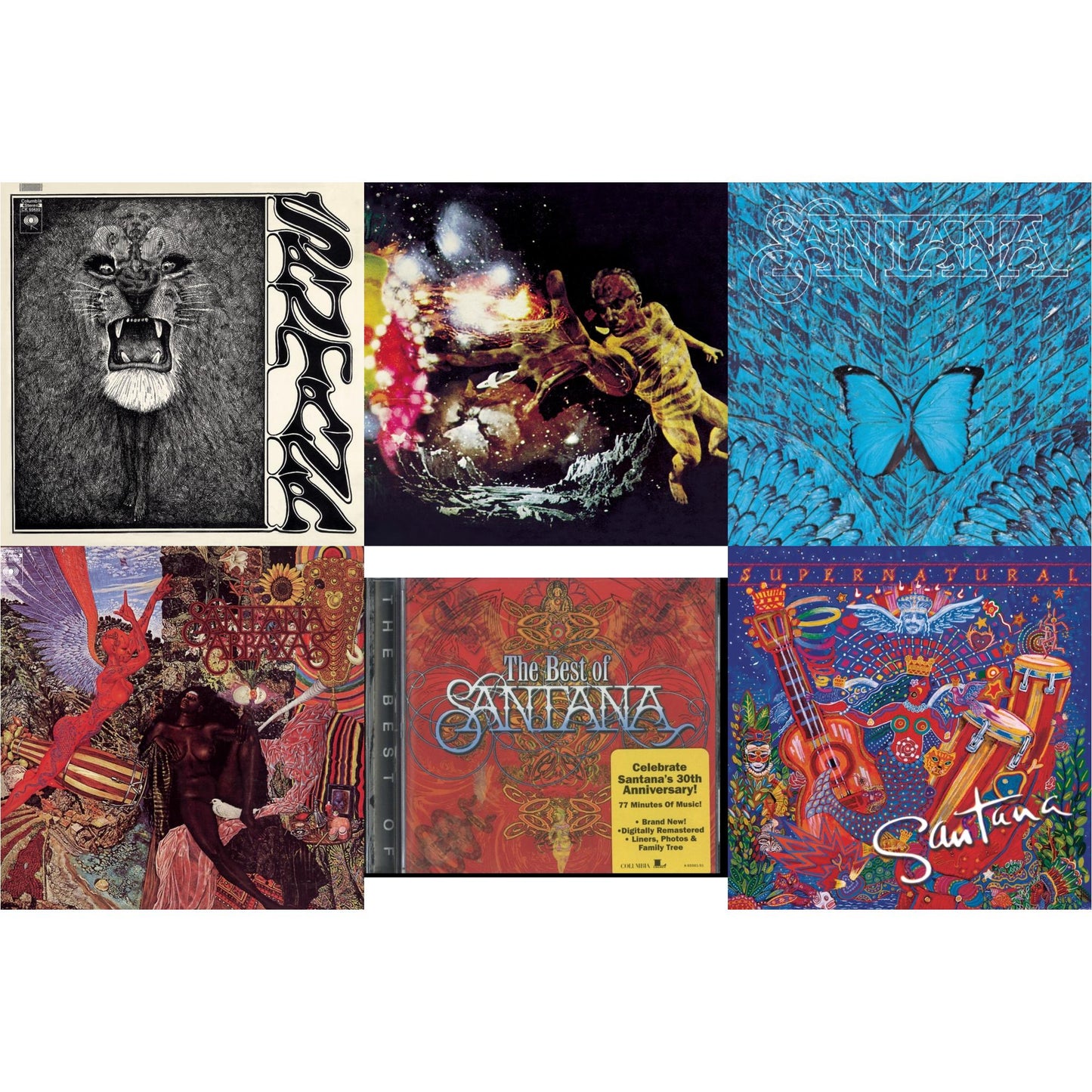 Abraxas & Best Of Santana & Borboletta & Santana Iii & Santana & Supernatural