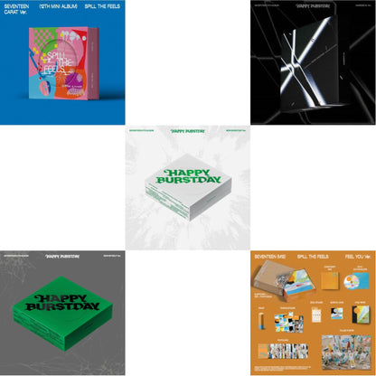 Spill The Feels - Seventeen 12Th Mini Album (Carat Ver.) & Seventeen 5Th Album Happy Burstday (New Myself Ver.) & Seventeen 5Th Album Happy Burstday (New Burstday Ver.) & Seventeen 5Th Album Happy Burstday (Daredevil Ver.) & Seventeen (12Th Mini Album)