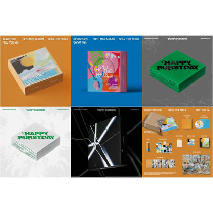 Spill The Feels - Seventeen 12Th Mini Album (Feel You Ver.) & Spill The Feels - Seventeen 12Th Mini Album (Carat Ver.) & Seventeen 5Th Album Happy Burstday (New Myself Ver.) & Seventeen 5Th Album Happy Burstday (New Burstday Ver.)
