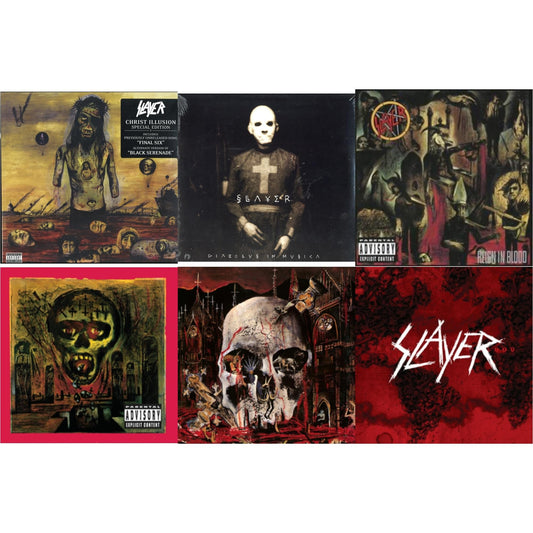 Christ Illusion & Diabolus In Musica & Reign In Blood & Seasons In Abyss & South Of Heaven & World Painted Blood