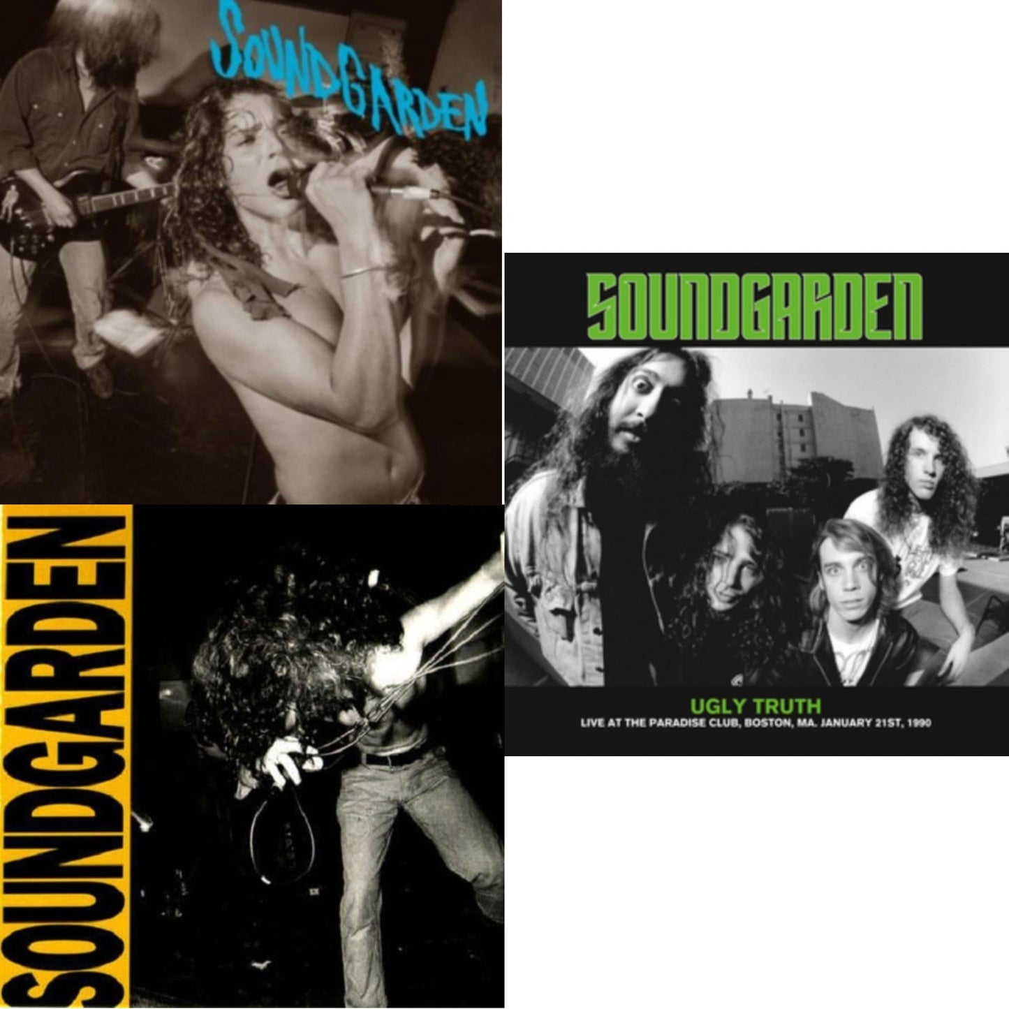 This is a 3 LP Vinyl SKU bundle.
1.This LP Vinyl is brand new.Format: LP VinylMusic Style: Hard RockThis item's title is: Screaming Life / FoppArtist: SoundgardenLabel: SUBPOPBarcode: 098787106510Release Date: 11/25/2013
2.This LP Vinyl is brand new.