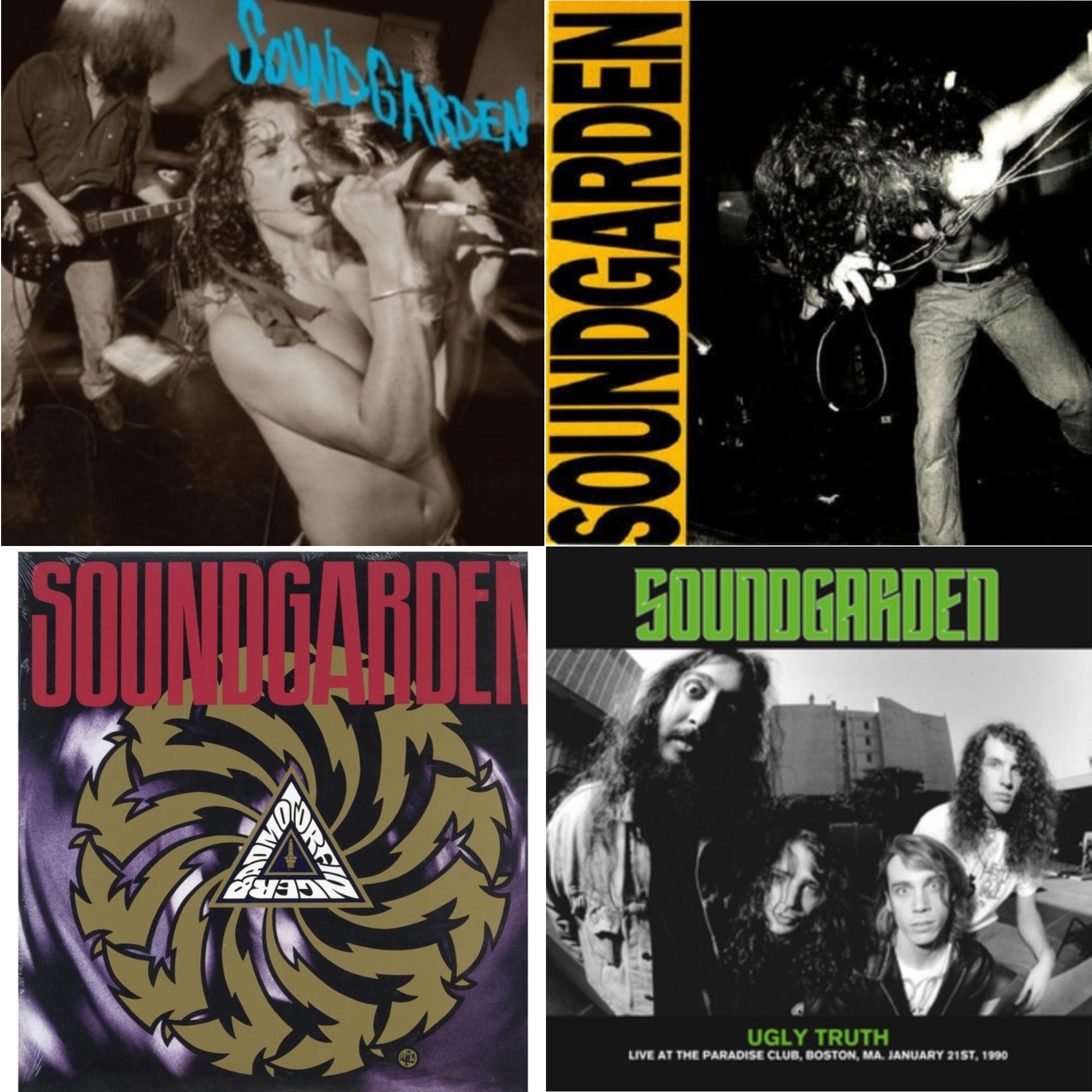 This is a 4 LP Vinyl SKU bundle.
1.This LP Vinyl is brand new.Format: LP VinylMusic Style: Hard RockThis item's title is: Screaming Life / FoppArtist: SoundgardenLabel: SUBPOPBarcode: 098787106510Release Date: 11/25/2013
2.This LP Vinyl is brand new.