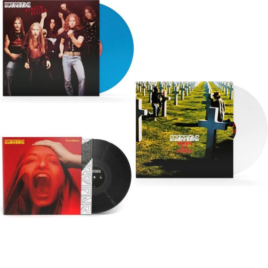 This is a 3 LP Vinyl SKU bundle.
1.This LP Vinyl is brand new.Format: LP VinylMusic Style: Hard RockThis item's title is: Virgin Killer (180G/Sky Blue LP Vinyl)Artist: ScorpionsLabel: BMG RIGHTS MANAGEMENT GMBHBarcode: 4050538875782Release Date: 6/2/2023
2.This LP Vinyl is brand new.