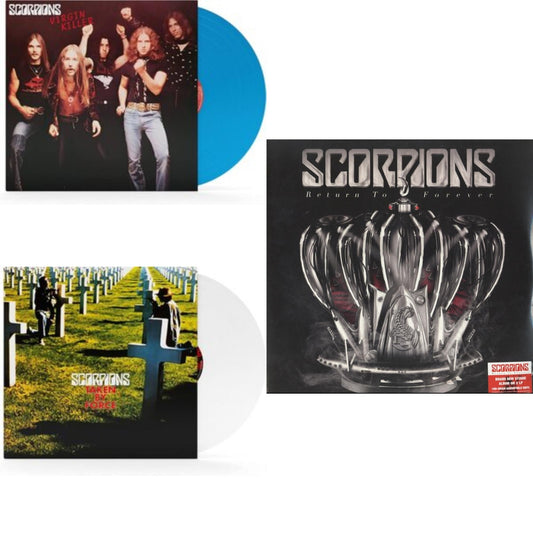 This is a 3 LP Vinyl SKU bundle.
1.This LP Vinyl is brand new.Format: LP VinylMusic Style: Hard RockThis item's title is: Virgin Killer (180G/Sky Blue LP Vinyl)Artist: ScorpionsLabel: BMG RIGHTS MANAGEMENT GMBHBarcode: 4050538875782Release Date: 6/2/2023
2.This LP Vinyl is brand new.