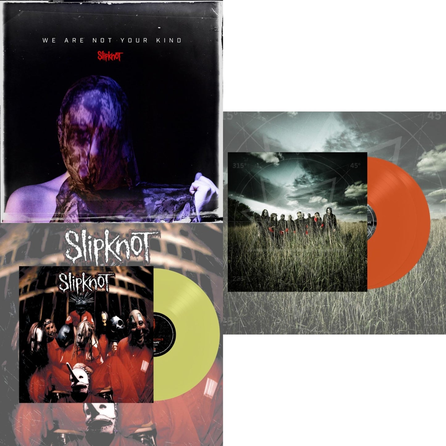 We Are Not Your Kind (Dl Card) & Slipknot (Lemon LP Vinyl) & All Hope Is Gone (Orange Vinyl/2LP)