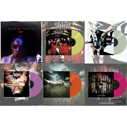 We Are Not Your Kind (Dl Card) & Slipknot (Lemon LP Vinyl) & Iowa (X) (2LP/Color Vinyl) & Volume 3: The Subliminal Verses (X) (Violet Vinyl/2LP) & All Hope Is Gone (Orange Vinyl/2LP) & .5: The Gray Chapter (X) (Pink Vinyl/2LP)