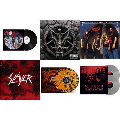 This is a 6 LP Vinyl SKU bundle.
1.This LP Vinyl is brand new.Format: LP VinylMusic Style: ThrashThis item's title is: Live Undead (180G)Artist: SlayerLabel: METAL BLADE RECORDSBarcode: 039841578911Release Date: 10/22/2021
2.This LP Vinyl is brand new.