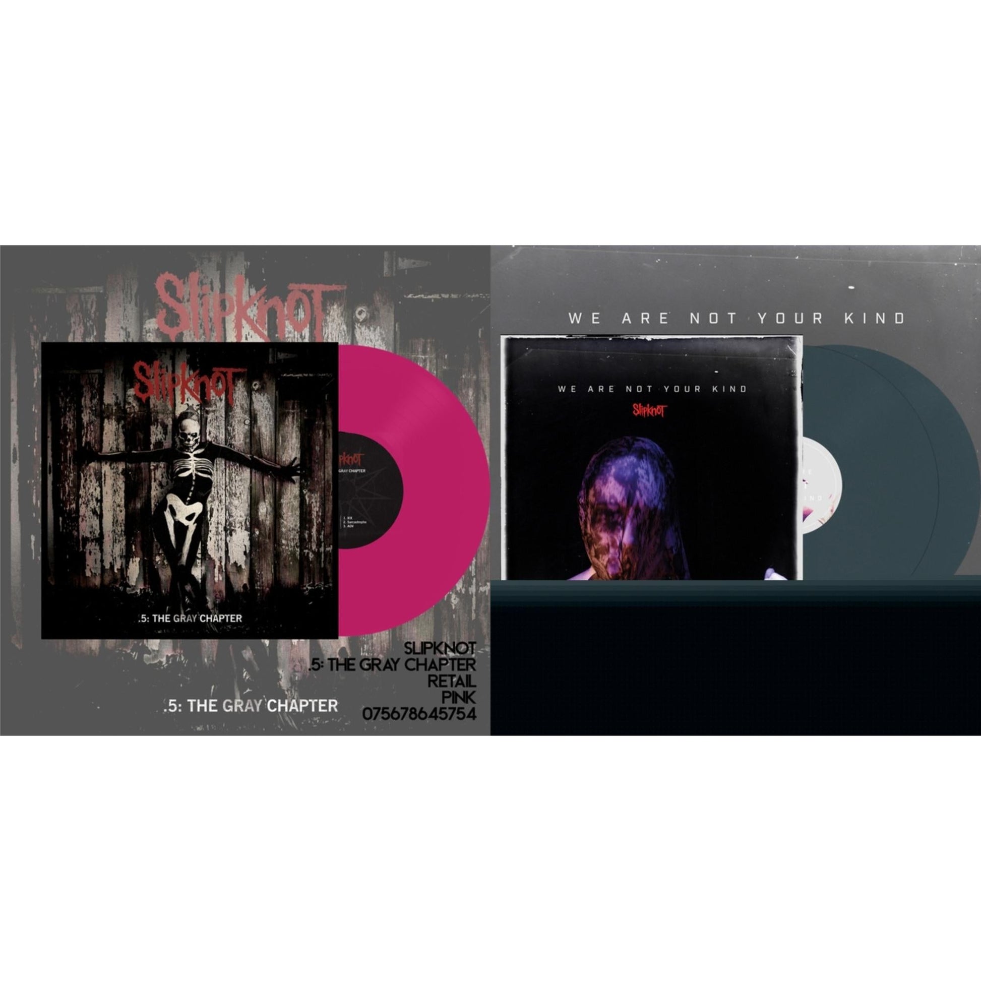 This is a 2 LP Vinyl SKU bundle.
1.This LP Vinyl is brand new.Format: LP VinylMusic Style: Nu MetalThis item's title is: .5: The Gray Chapter (X) (Pink Vinyl/2LP)Artist: SlipknotLabel: ROADRUNNER RECORDSBarcode: 075678645754Release Date: 7/22/2022
2.This LP Vinyl is brand new.