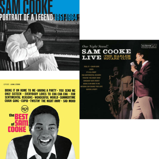 This is a 3 LP Vinyl SKU bundle.
1.This LP Vinyl is brand new.Format: LP VinylMusic Style: SoulThis item's title is: Portrait Of A Legend: 1951 - 1964Artist: Sam CookeLabel: ABKCOBarcode: 018771926412Release Date: 6/24/2014
2.This LP Vinyl is brand new.