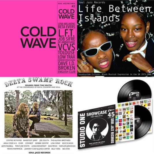 Cold Wave #2 (2LP) & Life Between Islands - Soundsystem Culture: Black Musical Expression In The Uk 1973-2006 (3LP) & Delta Swamp Rock - Sounds From The South:  At The Crossroads Of Rock, Country & Soul & Studio One Showcase 45 Expanded Edition (2LP)