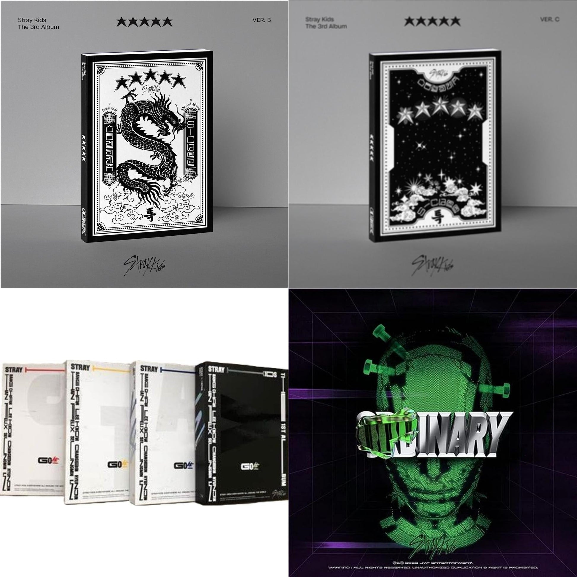 This is a 4 CD SKU bundle.
1.This CD is brand new.Format: CDMusic Style: K-popThis item's title is: 5-Star (Ver. B)Artist: Stray KidsLabel: JYP ENTERTAINMENT / REPUBLIC RBarcode: 196922331718Release Date: 6/2/2023
2.This CD is brand new.