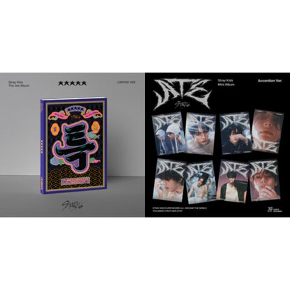This is a 2 CD SKU bundle.
1.This CD is brand new.Format: CDThis item's title is: 5-Star (Limited Ver.)Artist: Stray KidsBarcode: 196922331695Release Date: 6/2/2023
2.This CD is brand new.Format: CDThis item's title is: Ate (Accordion Ver.