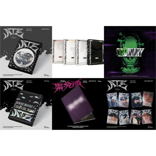 This is a 6 CD SKU bundle.
1.This CD is brand new.Format: CDThis item's title is: Rock-Star (Limited Star Ver.)Artist: Stray KidsBarcode: 196922597589Release Date: 11/10/2023
2.This CD is brand new.Format: CDThis item's title is: Ate (Chk Chk Ver.