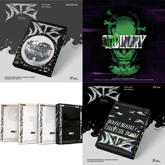 This is a 4 CD SKU bundle.
1.This CD is brand new.Format: CDThis item's title is: Ate (Chk Chk Ver.)Artist: Stray KidsBarcode: 196922934445Release Date: 7/19/2024
2.This CD is brand new.