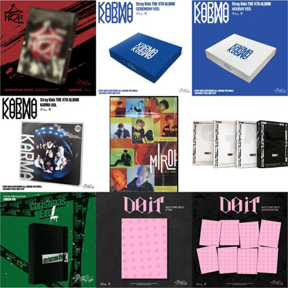 Hop (Skzhop Ver.) & Karma (Ceremony Ver.) & Karma (Hooray Ver.) & Karma (Karma Ver.) & Cle 1: Miroh (Mini Album) & Go: Volume 1 (Normal Edition) & Holiday Special Single Christmas Evel (Normal Ver.) & Do It - Skz It Tape (It Ver.)