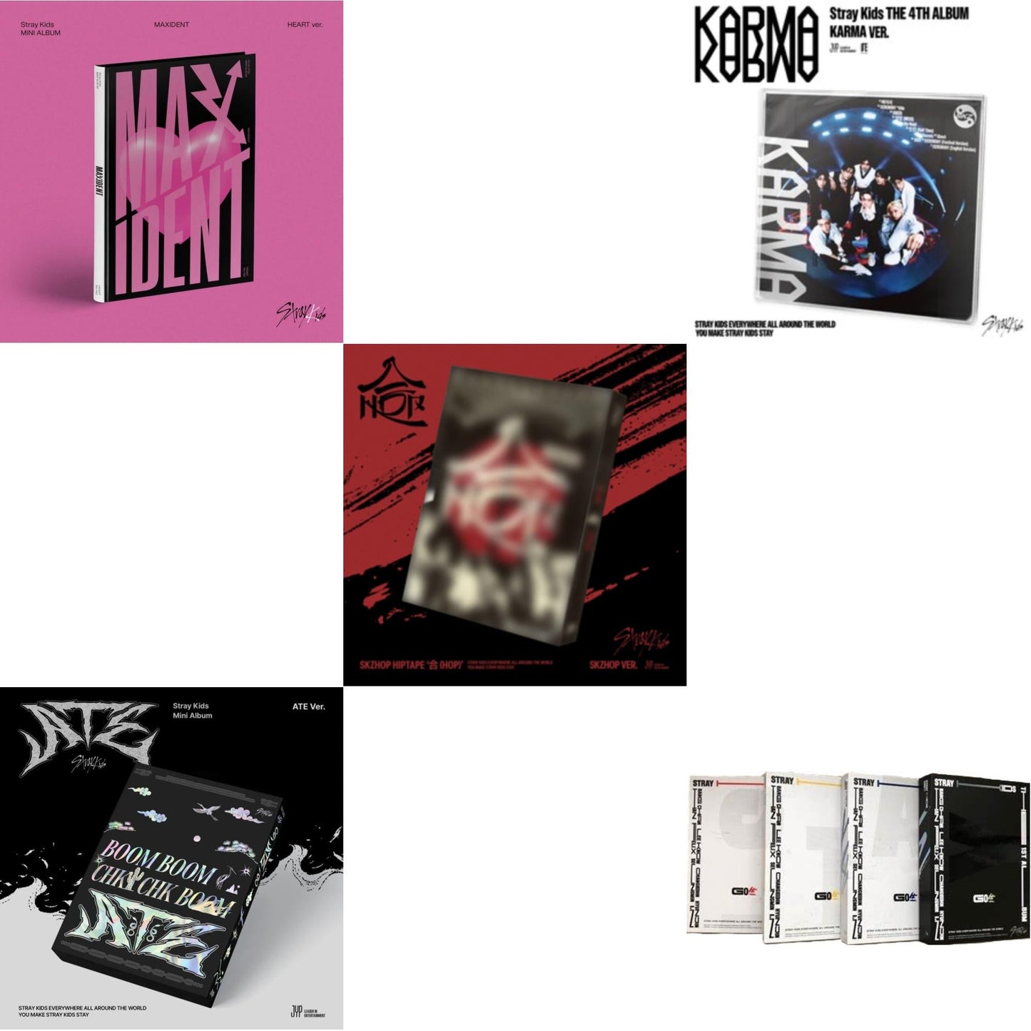 Maxident (Heart Version) & Ate (Ate Ver.) & Hop (Skzhop Ver.) & Karma (Karma Ver.) & Go: Volume 1 (Normal Edition)