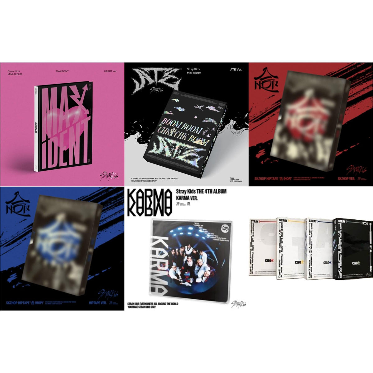 Maxident (Heart Version) & Ate (Ate Ver.) & Hop (Skzhop Ver.) & Hop (Hiptape Ver.) & Karma (Karma Ver.) & Go: Volume 1 (Normal Edition)