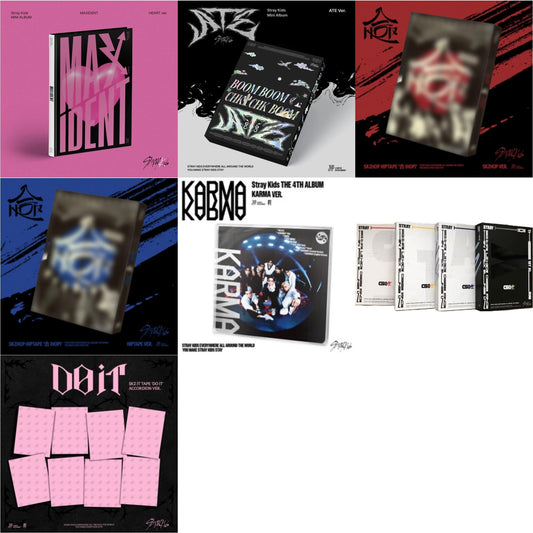 Maxident (Heart Version) & Ate (Ate Ver.) & Hop (Skzhop Ver.) & Hop (Hiptape Ver.) & Karma (Karma Ver.) & Go: Volume 1 (Normal Edition) & Do It - Skz It Tape (Accordion Ver.)