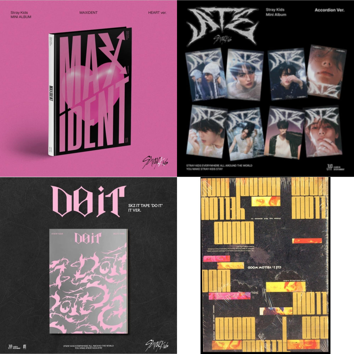 Maxident (Heart Version) & Ate (Accordion Ver.) & Skz It Tape - Do It (It Ver.) & Cle 2: Yellow Wood (Special Album)