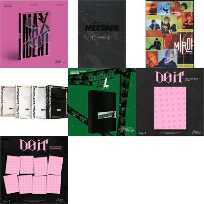 Maxident (T-Crush Version) & Mixtape & Cle 1: Miroh (Mini Album)  & Go: Volume 1 (Normal Edition) & Holiday Special Single Christmas Evel (Normal Ver.) & Do It - Skz It Tape (It Ver.) & Do It - Skz It Tape (Accordion Ver.)