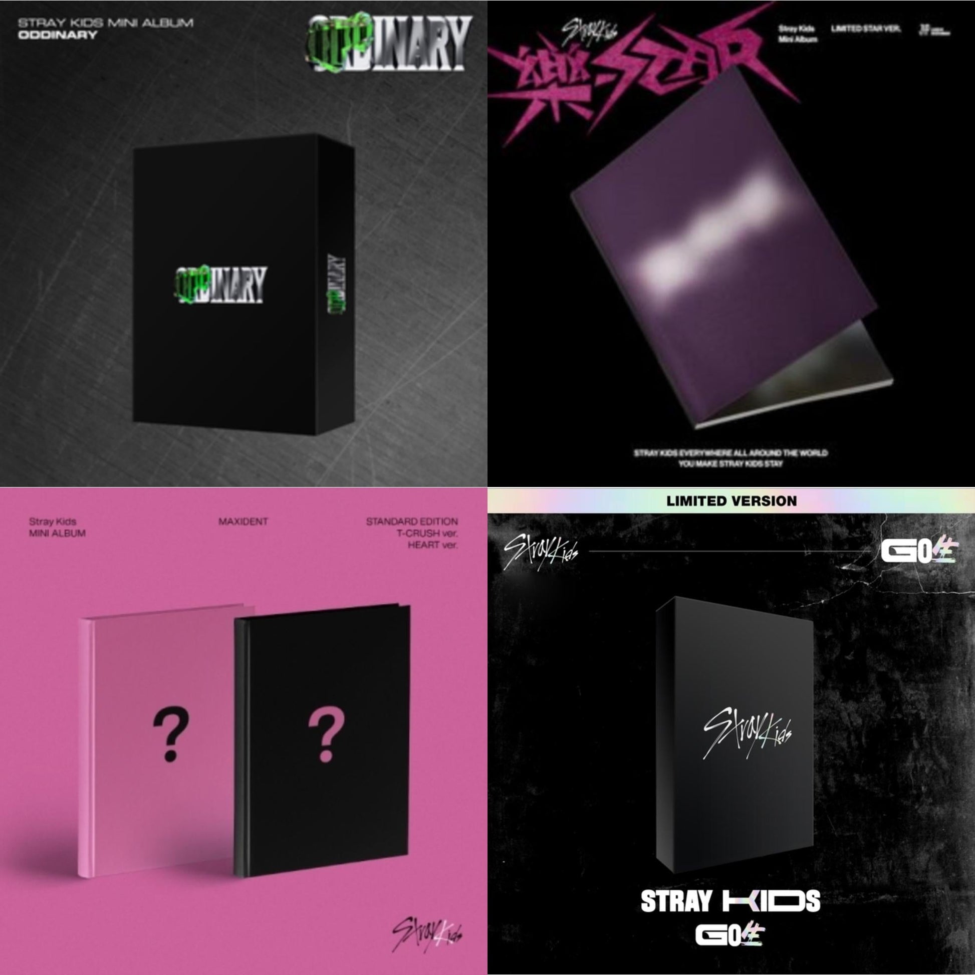 This is a 4 CD SKU bundle.
1.This CD is brand new.Format: CDThis item's title is: Rock-Star (Limited Star Ver.)Artist: Stray KidsBarcode: 196922597589Release Date: 11/10/2023
2.This CD is brand new.