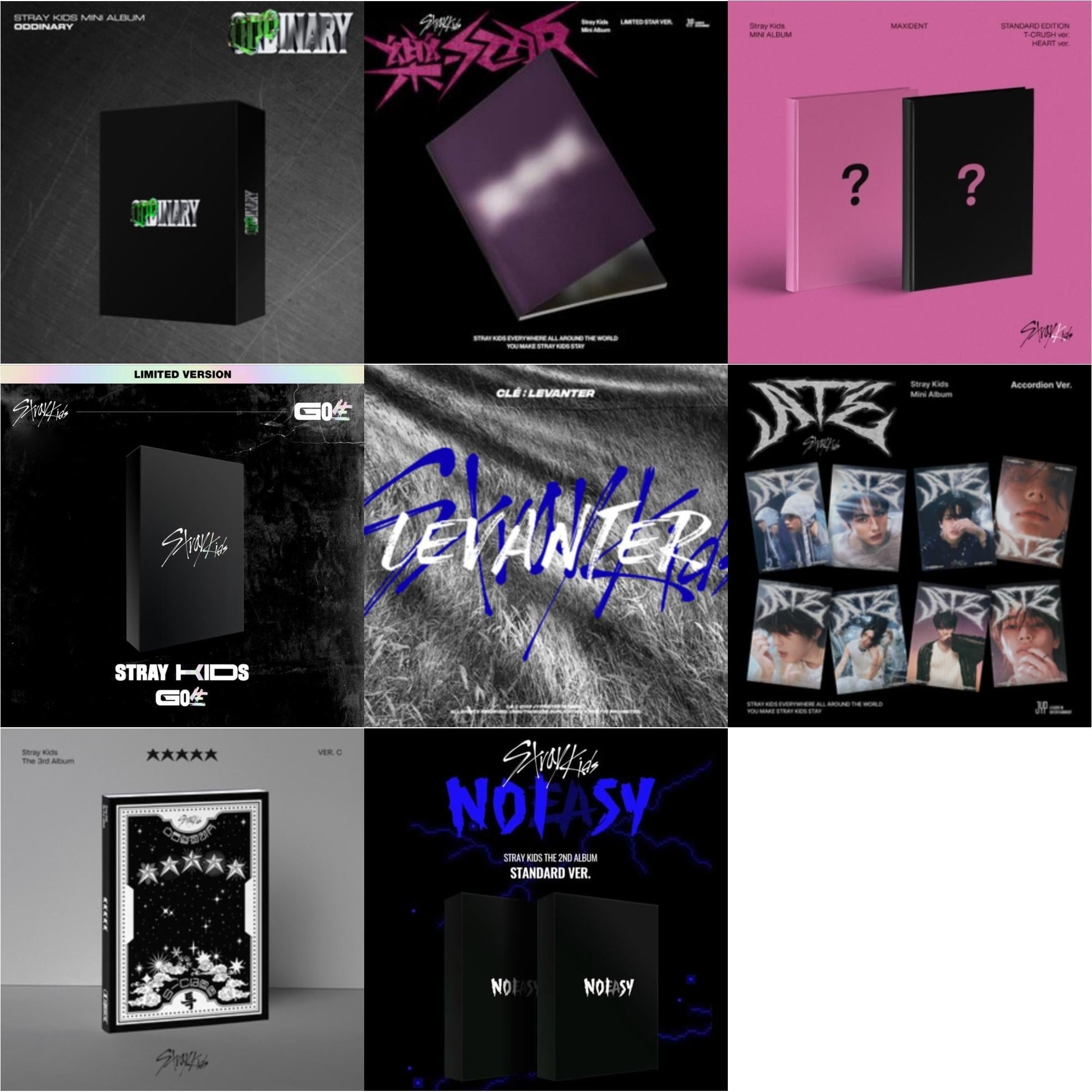 This is a 8 CD SKU bundle.
1.This CD is brand new.Format: CDMusic Style: K-popThis item's title is: Oddinary (Scanning Version/Mask Off Version/Normal Edition)Artist: Stray KidsLabel: JYP ENT.Barcode: 8809755509934Release Date: 3/18/2022
2.This CD is brand new.