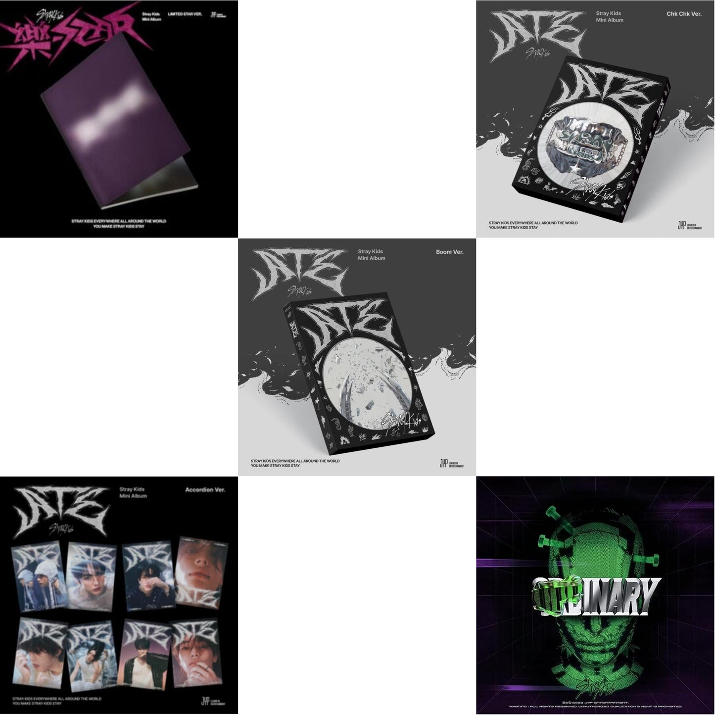 Rock-Star (Limited Star Ver.) & Ate (Chk Chk Ver.) & Ate (Boom Ver.) & Ate (Accordion Ver.) & Oddinary (Scanning Version/Mask Off Version/Normal Edition)